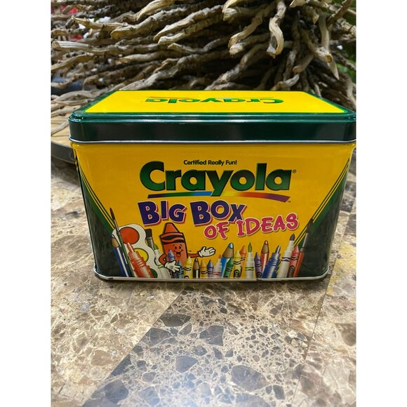 Vintage 1998 Crayola Big Box Of Ideas Crayons 112 Count Tin Collectors Edition - Picture 1 of 8